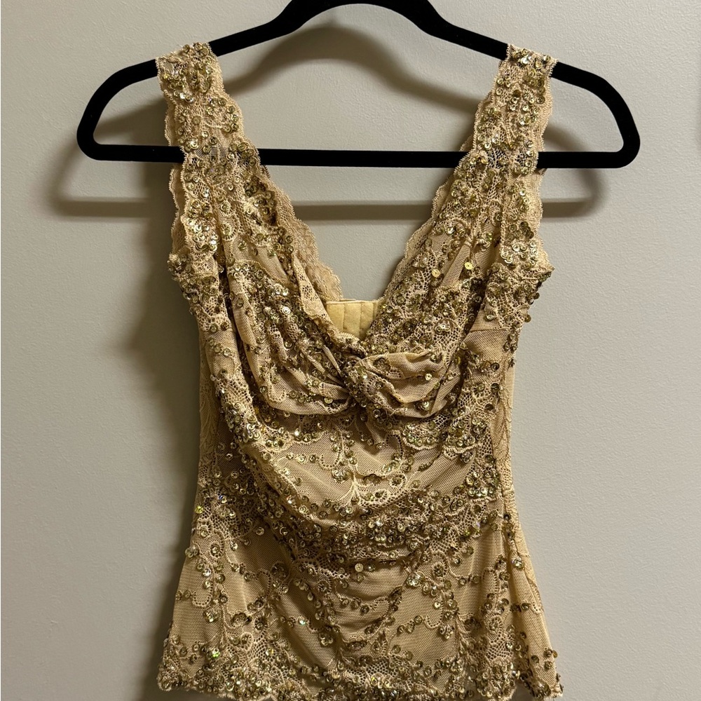 Gold Sequin Top